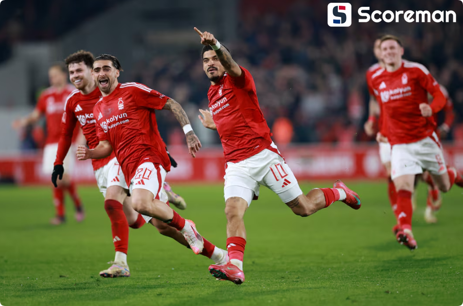 노팅엄, 입스위치와 1-1 무승부...승부차기 끝에 8강행